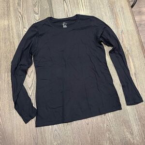 NWOT Nike Mens Long Sleeve T-Shirt Crewneck Athletic Cut Pullover Black Small